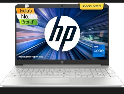 Great deal get 1 year mobile  recharge and upto 10000 cashback (cost should be above 50000) on purchasing HP Laptop 15s, 12th Gen Intel Core i7-1255U, 15.6-inch (39.6 cm), FHD, 16GB DDR4, 512GB SSD, Intel Iris Xe Graphics, Backlit KB, Thin & Light (Win 11, MSO 2021, Silver, 1.69 kg), fq5190TU