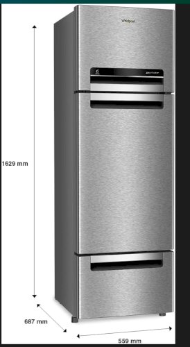 Great deal get 500 Amazon gift Or pizza by Domino's on purchasing Whirlpool 240 L Frost Free Triple-Door Refrigerator(FP 263D Protton Roy, Alpha Steel)