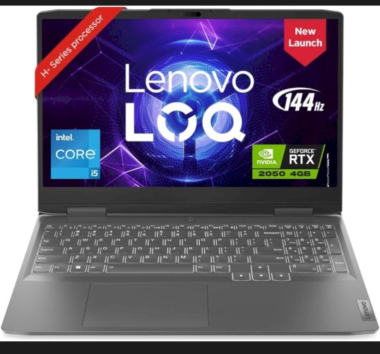 Get 1 year free internet or 1 year Netflix on purchasing Lenovo LOQ Intel Core i5-12450H 15.6" (39.6cm) FHD IPS 144Hz 350Nits Gaming Laptop (16GB/512GB SSD/Win 11/NVIDIA RTX 2050 4GB Graphics/Office 2021/3 Month Game Pass/Storm Grey/2.4Kg), 82XV00F4IN