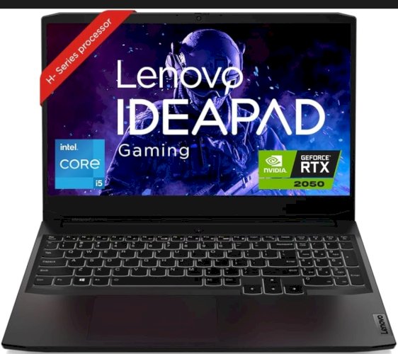 Get 1 year free internet or 1 year Netflix on purchasing Lenovo IdeaPad Gaming 3 Intel Core i5-11320H 15.6" (39.62cm) FHD IPS 60Hz Gaming Laptop (8GB/512GB SSD/Windows 11/NVIDIA RTX 2050 4GB/Alexa/3 Month Game Pass/Shadow Black/2.25Kg), 82K101PCIN