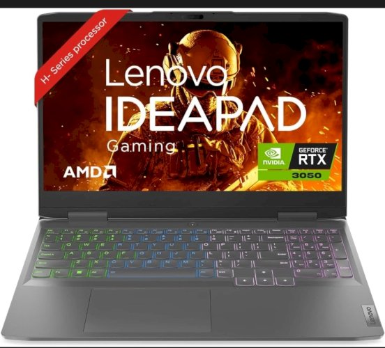 Get 1 year free internet or 1 year Netflix on purchasing Lenovo IdeaPad Gaming 3 AMD Ryzen 7 6800H 15.6" (39.62cm) FHD IPS 120Hz Gaming Laptop (8GB/512GB SSD/Win11/Office/NVIDIA RTX 3050 4GB/RGB Keyboard/Alexa/3 Month Game Pass/Onyx Grey/2.32Kg), 82SB00V5IN