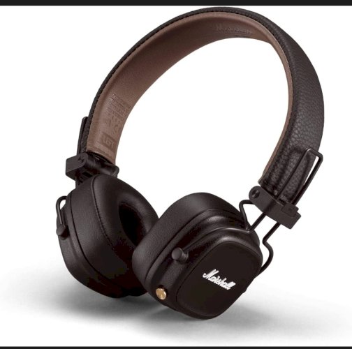 Great deal get 500 worth Amazon gift card Or pizza by Domino's on purchasing (cost more than 5000) Marshall Major IV Wireless Bluetooth On Ear Headphone with Mic (Brown)